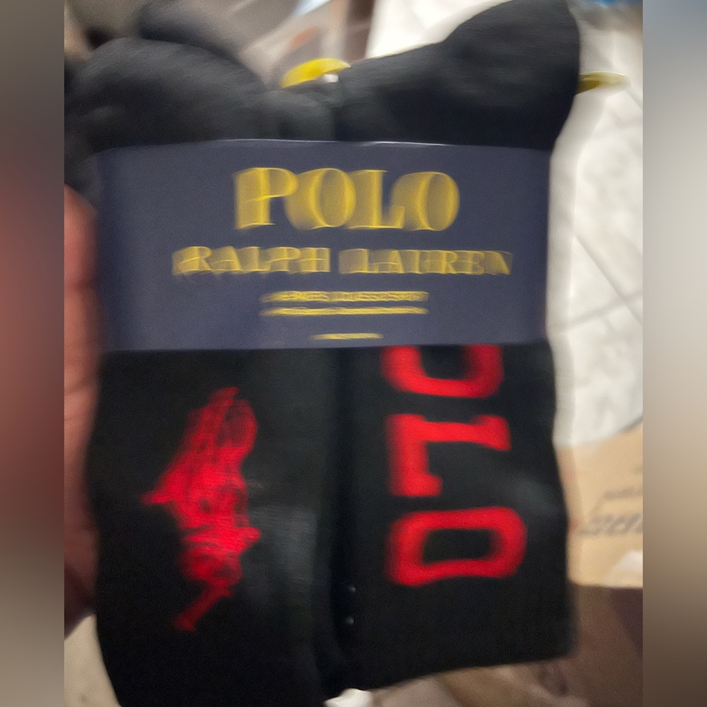 Black Polo Crew Socks